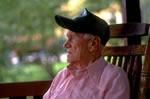 old man on rocking chair