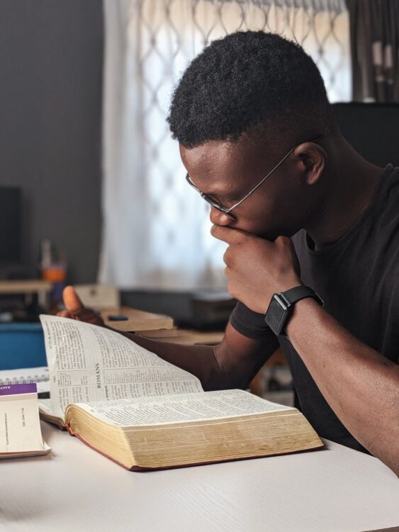 Man studying the Scriptures
